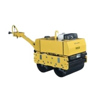 Walk-behind double drum roller